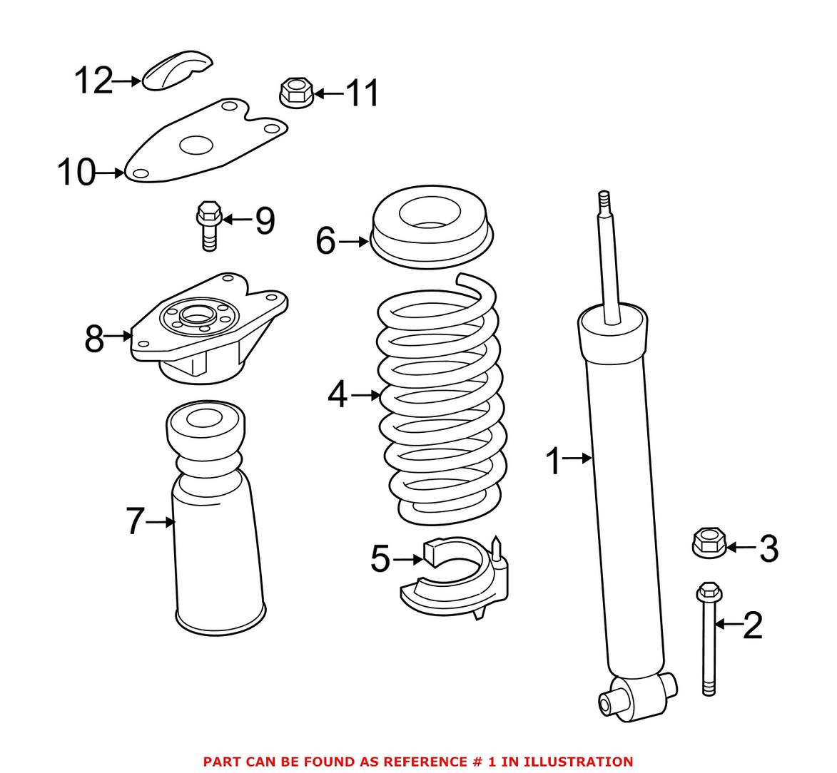 BMW Shock Absorber - Rear 33526873802